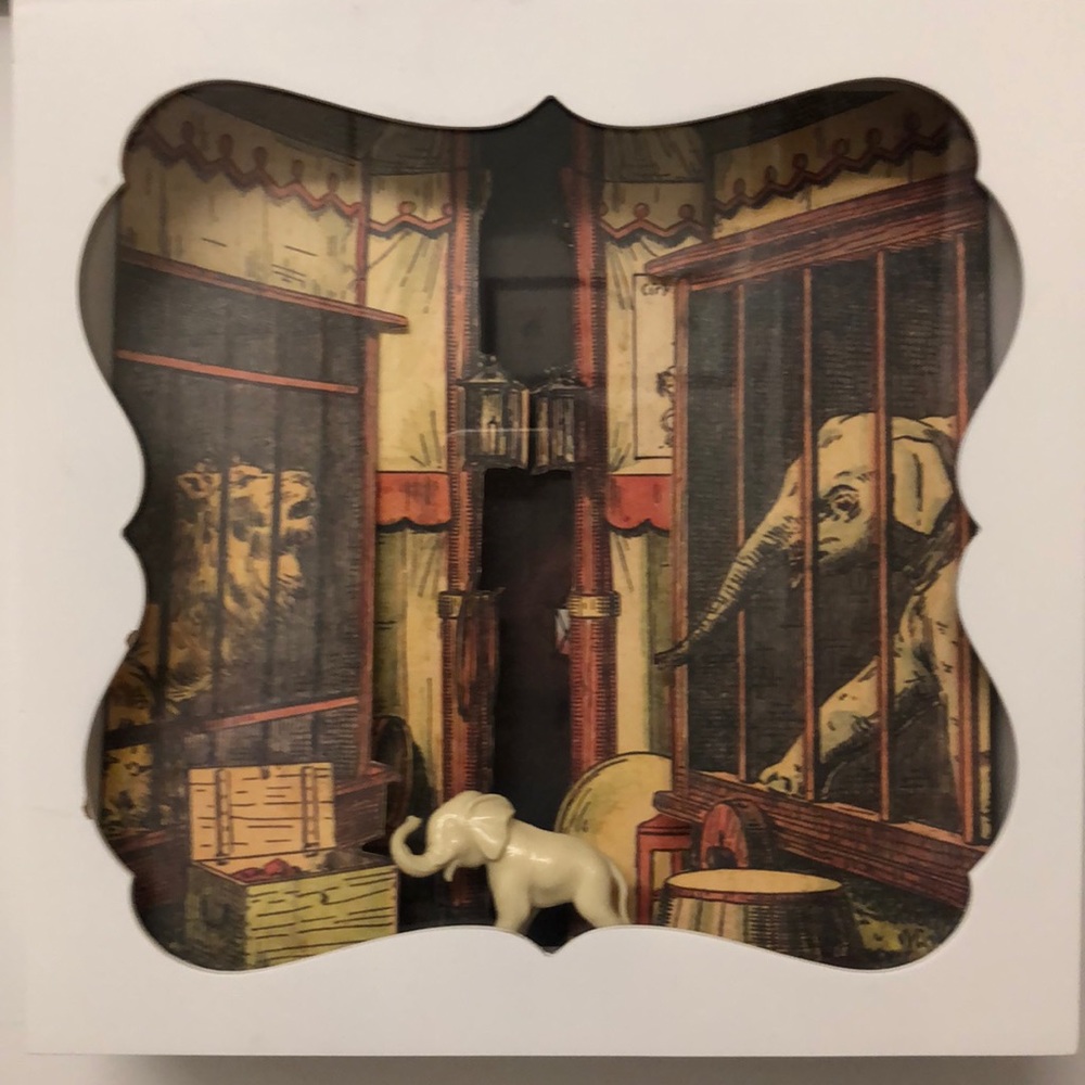 Shadowbox of Circus Elephant